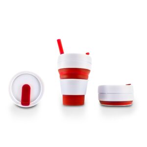 Copo Retrátil 355ml com Canudo            14339