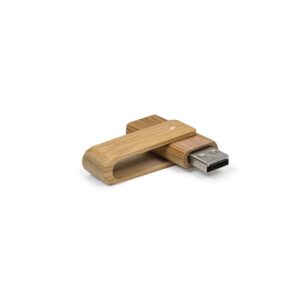 Pen Drive 4GB Giratório Bambu                      034