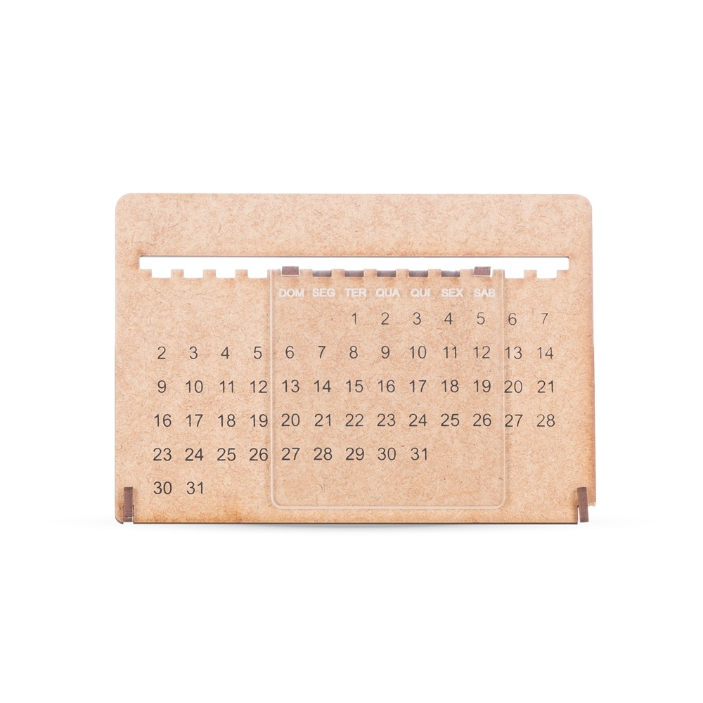 Calendário Permanente MDF com Acrílico - Cod.P@13856