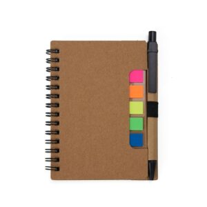 Bloco de Anotações Ecológico com Autoadesivos e Caneta - Cod14609