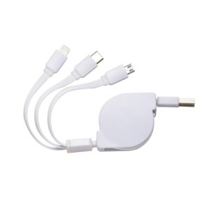 Cabo USB Retrátil 3 em 1 - Cod 10338