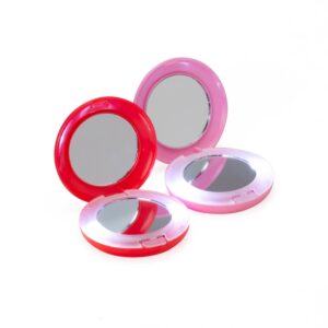 Espelho Plástico Duplo com Luz - Cod 01828